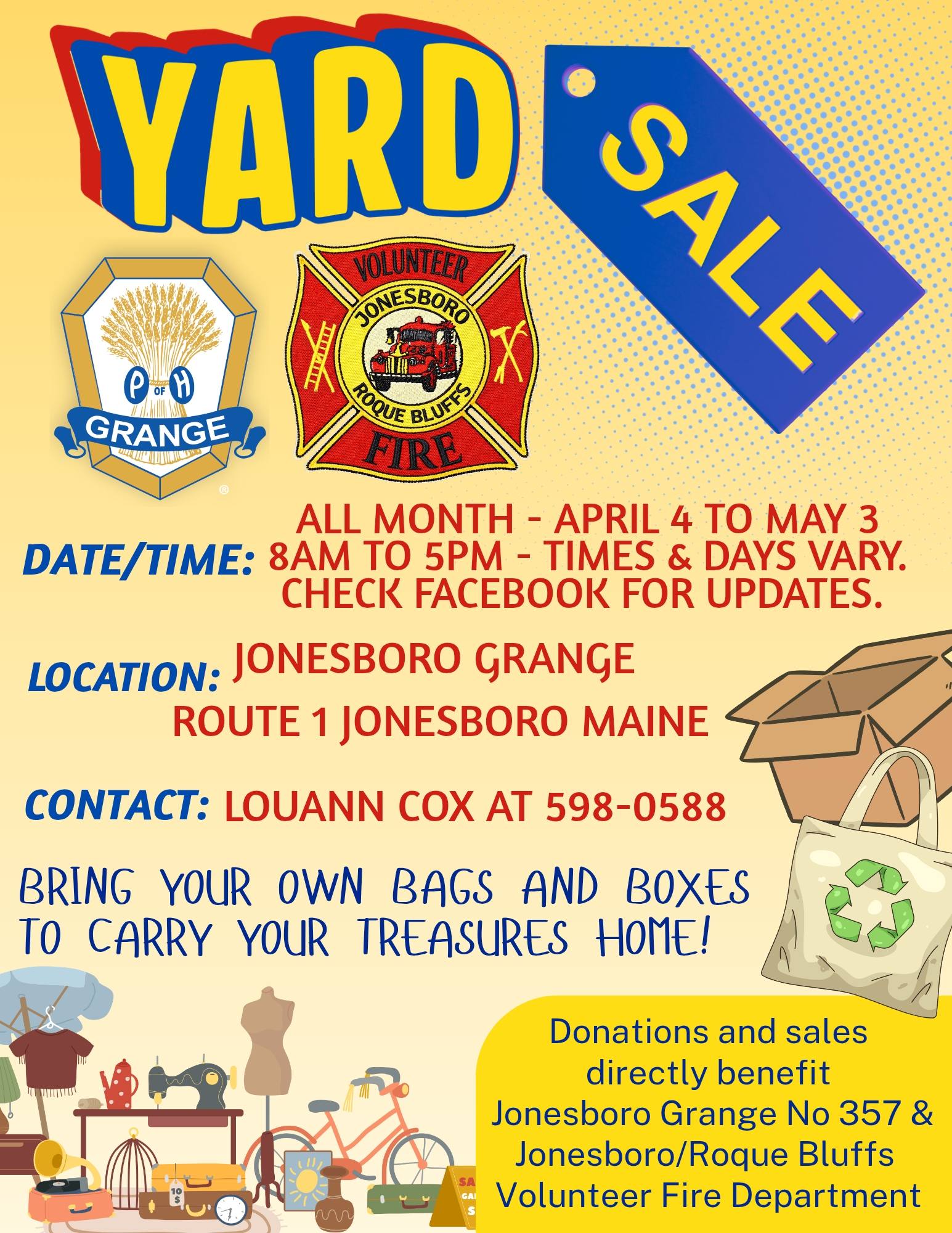 Jonesboro Grange No. 357 Yard Sale