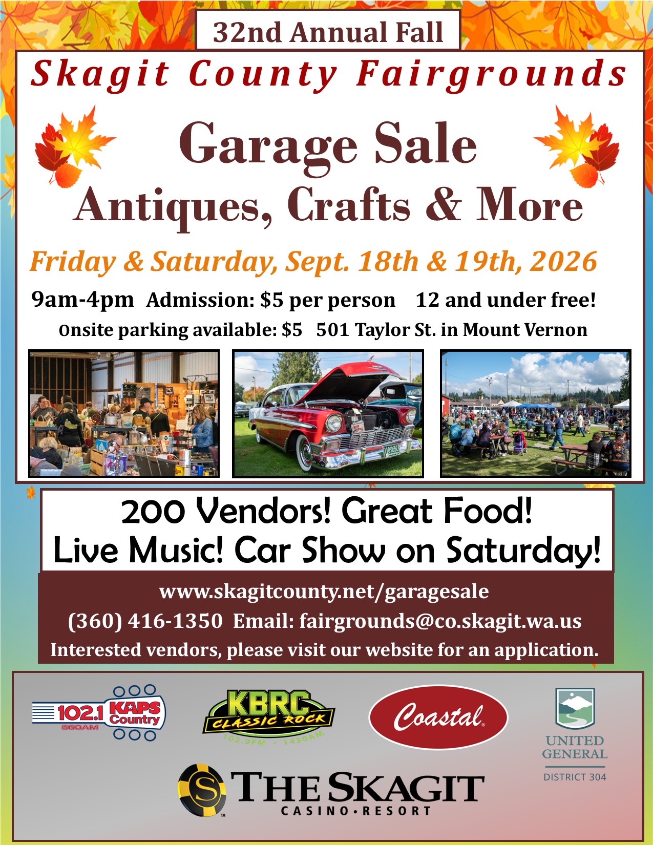 Fall Garage Sale At Skagit County Fairgrounds