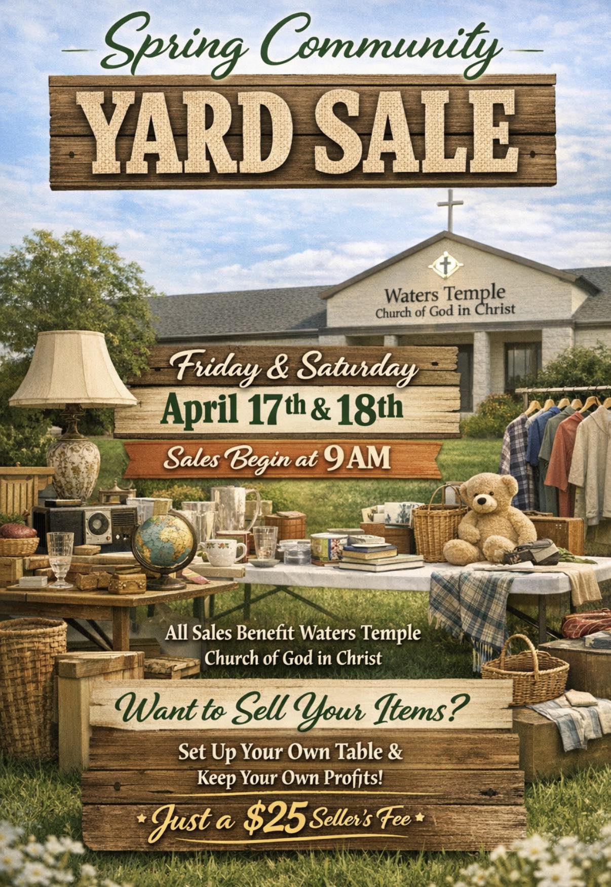 Waters Temple Church Of God In Christ Community Yard Sale