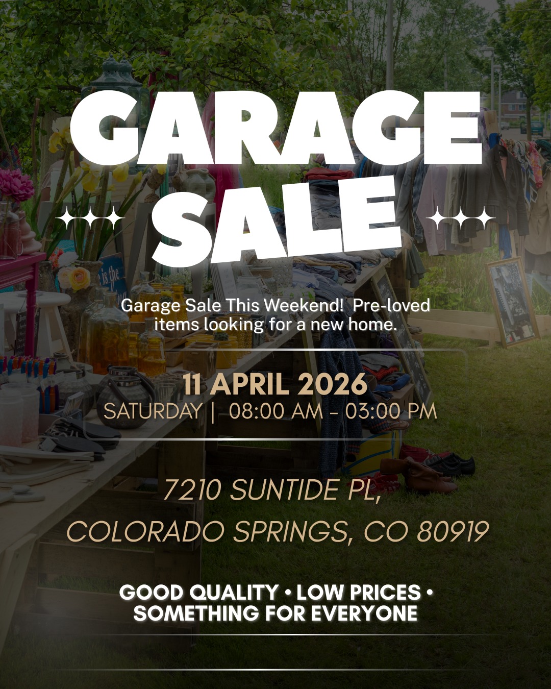 🏡 Garage Sale This Weekend! 🏡