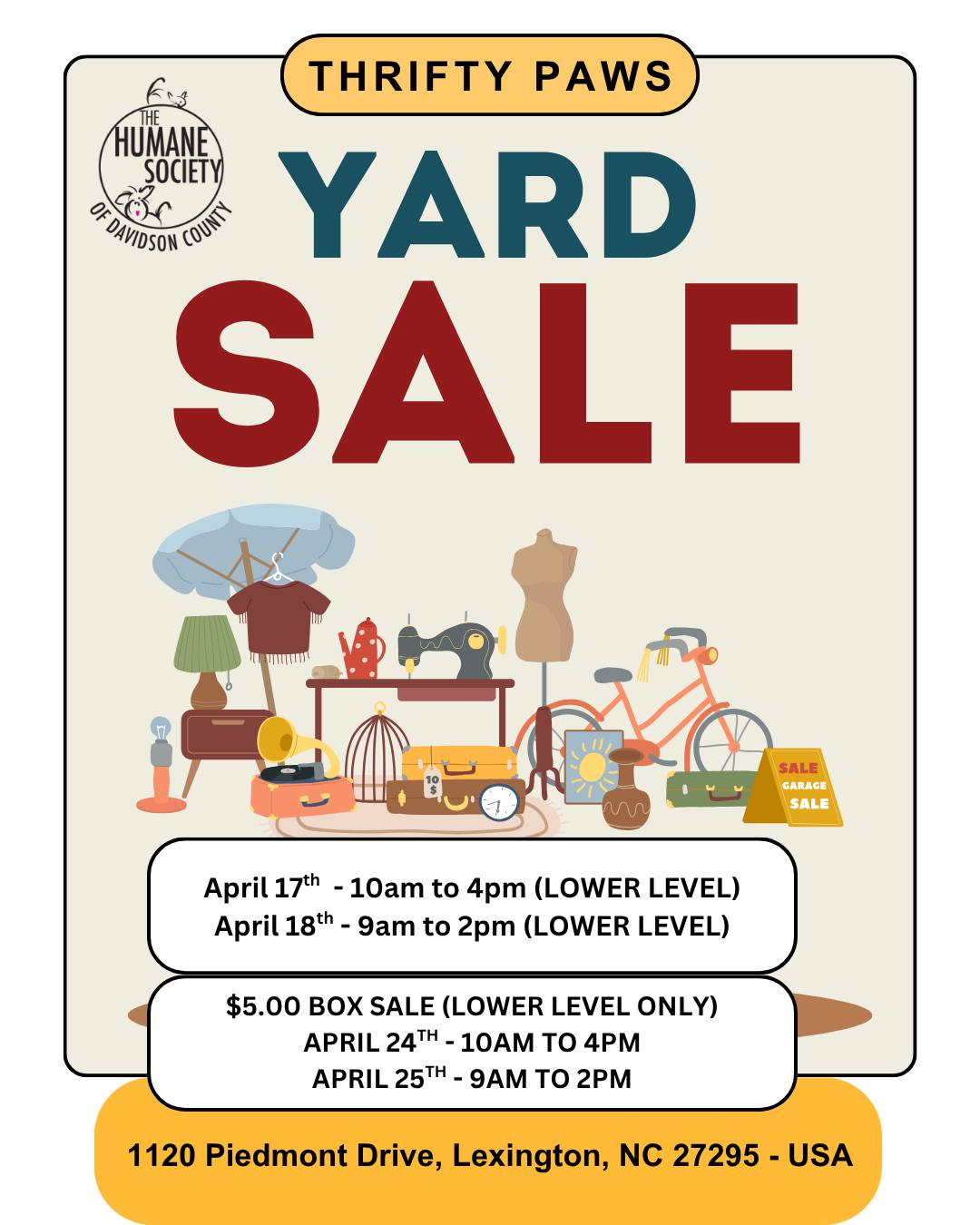 Thrifty Paws Yard Sale