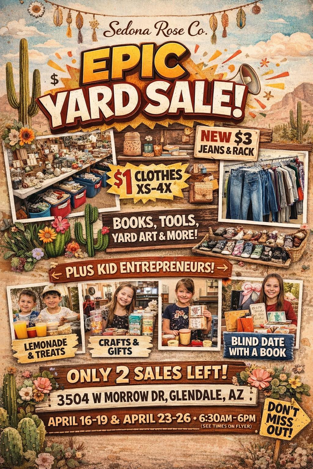 HUGE YARD SALE THIS WEEK AND NEXT