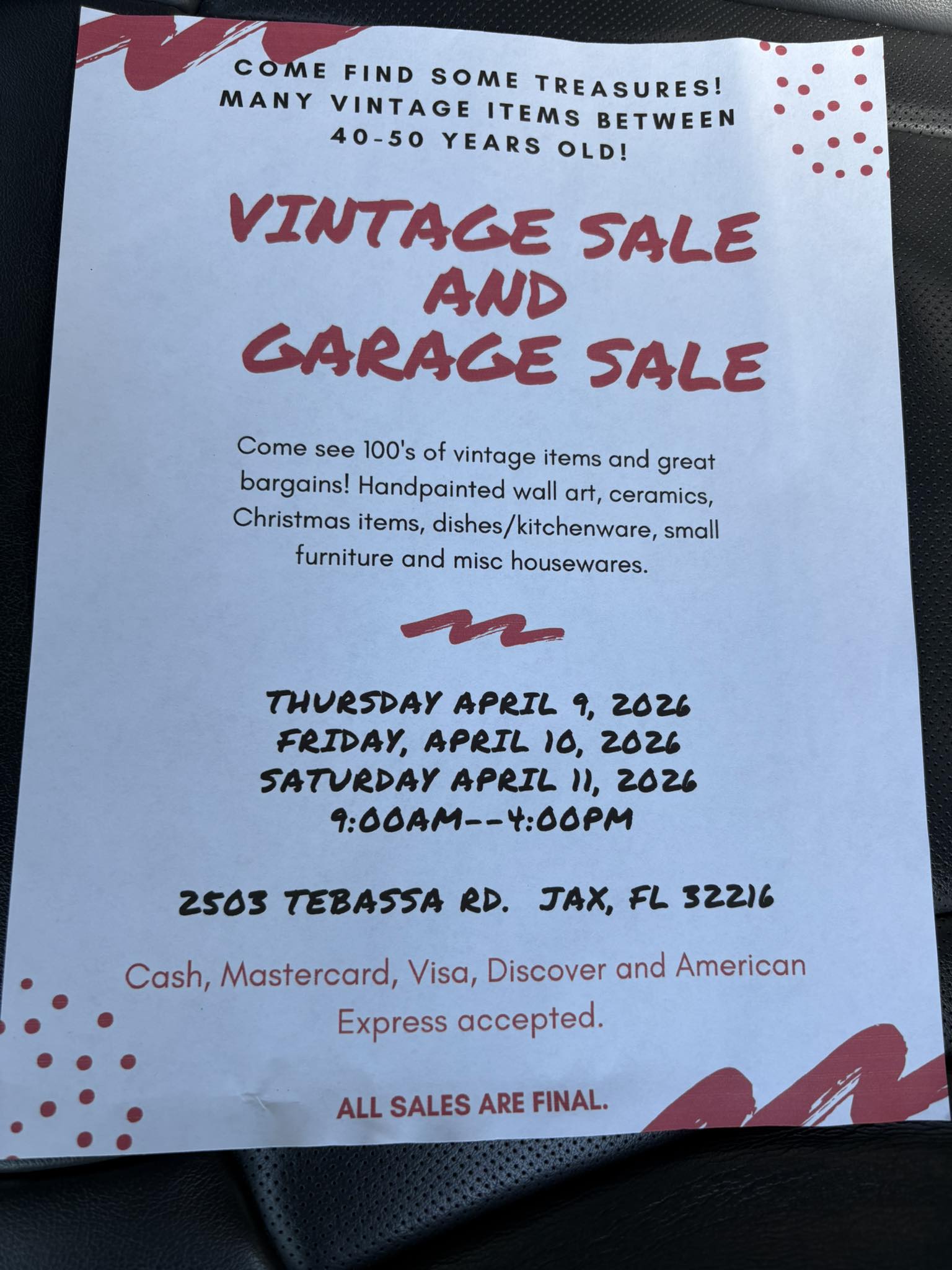 Vintage Sale And Garage Sale