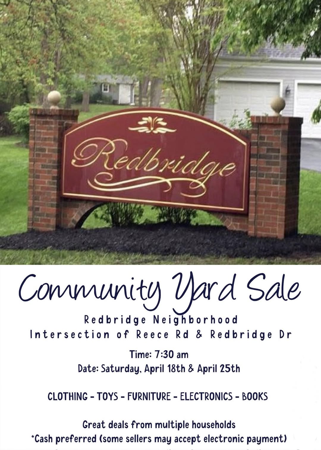 Community Yard Sale - Two Weekends