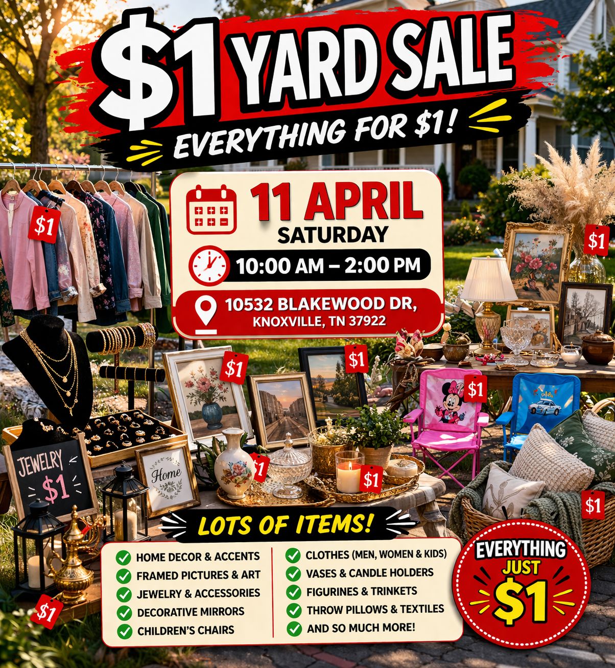 $1 blowout yard sale