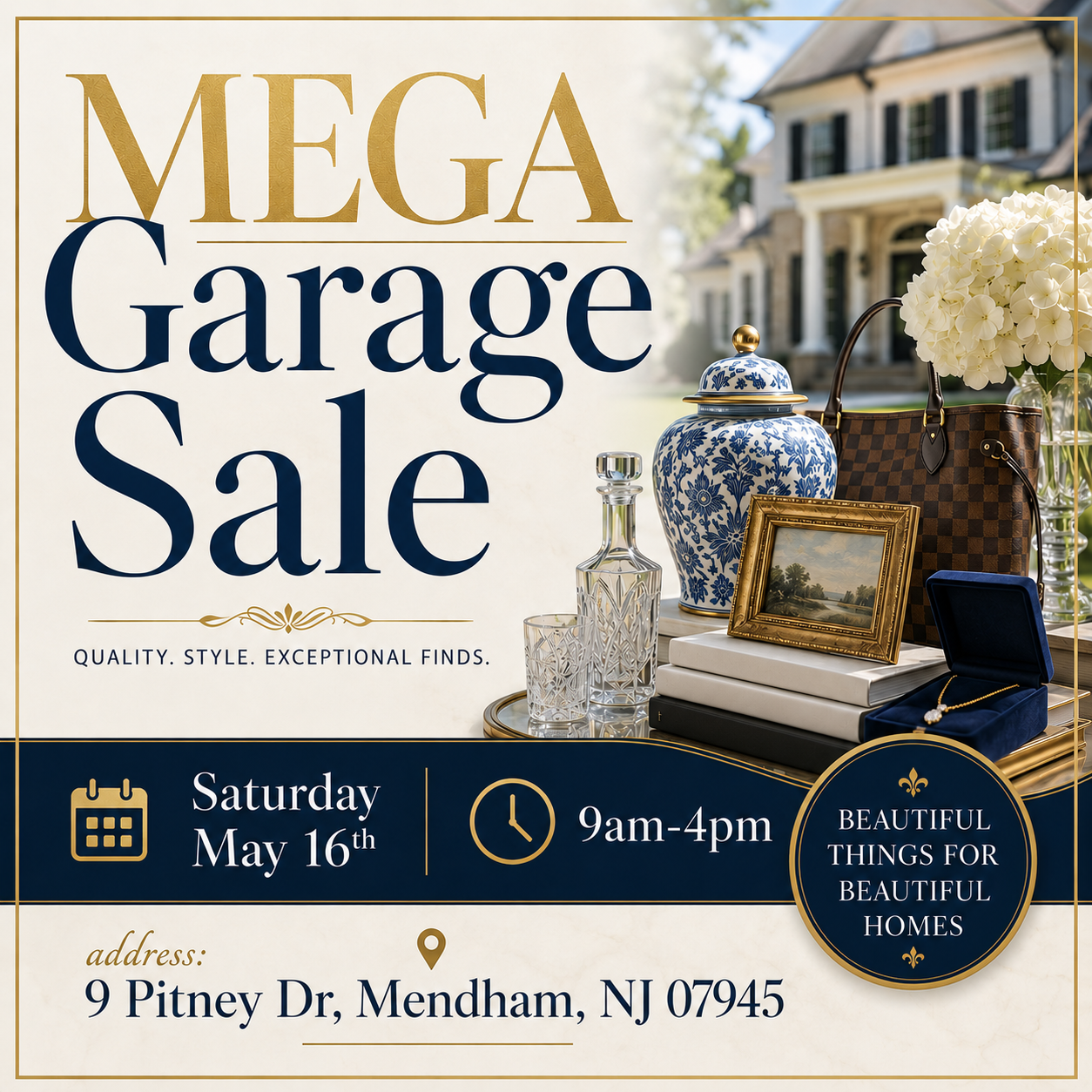 MEGA Yard Sale - Mendham, NJ 5/16 - 9am